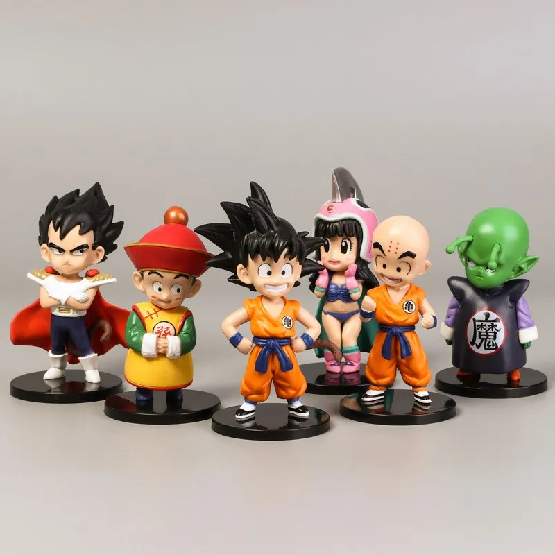 

Bandai Dragon Ball Son Goku Vegeta IV Kuririn Piccolo PVC Action Figure Model Toys Ornament Anime Doll Collection 11CM