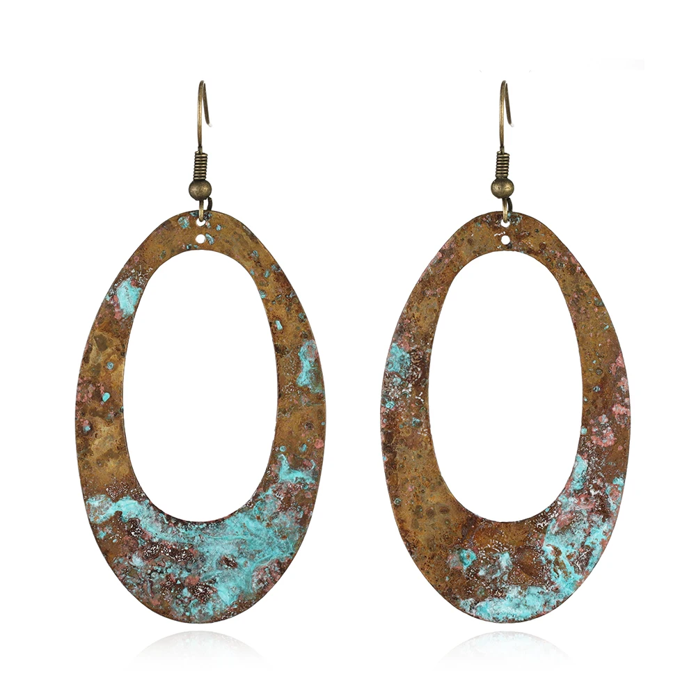 Модные Винтажные овальные серьги-капли | Украшения и аксессуары