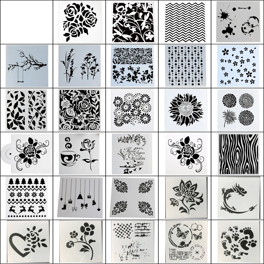 

10 pcs/lot Cake Stencil Plastic Lace Cake Boder Stencils Template DIY Drawing Mold Cake Decorating Tool Bakeware Cake Tools