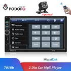 Автомагнитола Podofo 2 Din, Автомобильная Мультимедийная стерео-система с экраном 7 дюймов HD на Android, Авторадио Mirrorlink 7010B, Bluetooth, FM, USB, AUX, TF