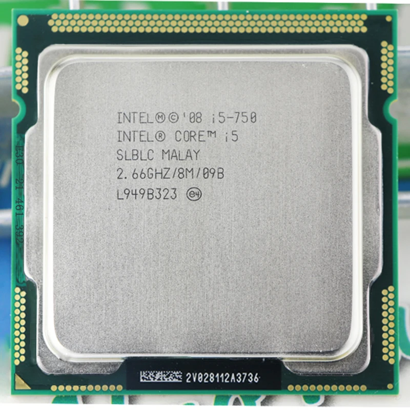 Процессор INTEL core 2 i5 750 i5-750(2,66 ГГц/8 Мб кэш-памяти/LGA1156) настольный I5-750 cpu гарантия 1 год