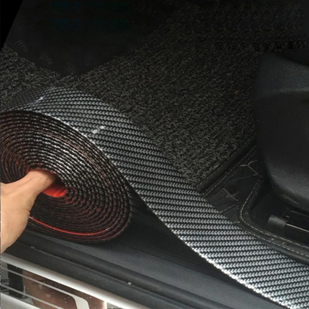 Car Stickers 5D Carbon Fiber Rubber Styling Door Sill Protector DIY Edge Guard Accessories | Автомобили и мотоциклы