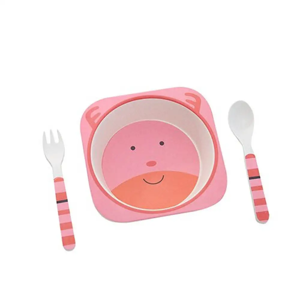 Милый детский набор посуды с изображением животных из мультфильма меламиновая