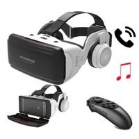 vr virtual reality 3d glasses box stereo vr google cardboard headset helmet for ios android smartphone wireless rocker