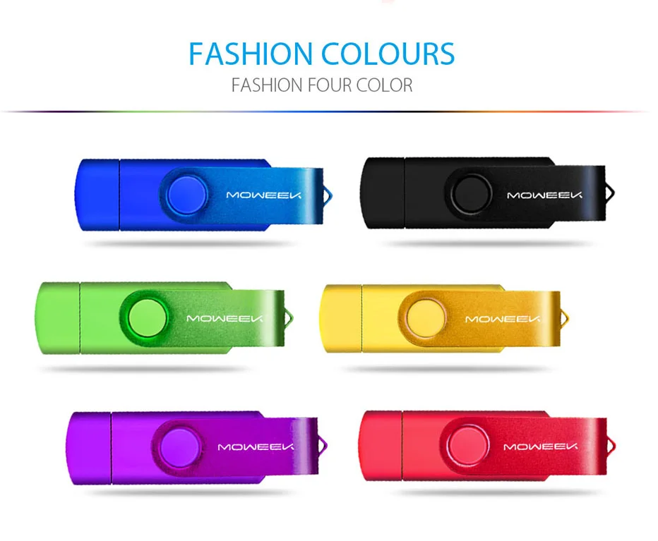 Moweek USB 3,0 OTG USB флэш-накопитель для Android смартфон 8 Гб оперативной памяти, 16 Гб встроенной памяти, 32 ГБ, 64 ГБ, 128 ГБ флэш-накопитель высокой скорости cle USB флеш-накопитель флешка