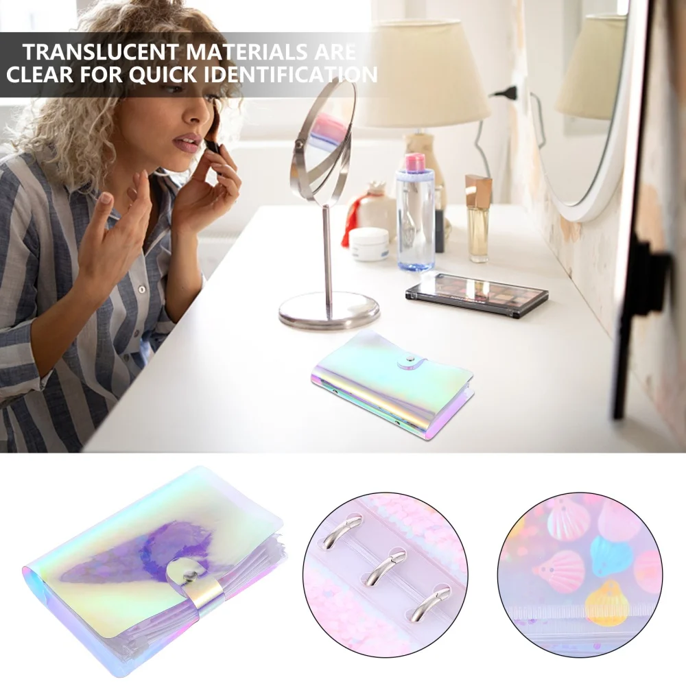 

A6 PVC Cover Notepad Binder with 12pcs Binder Pouches 6 Ring Binder