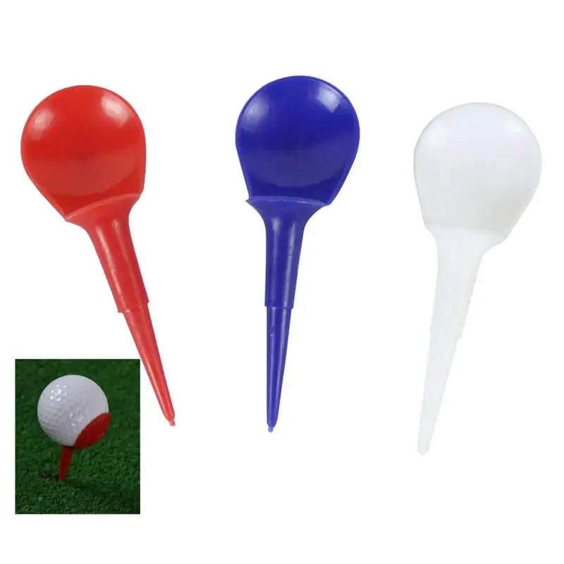 

10Pcs Upgrade Unbreakable 83mm Big Cup Plastic Golf 1/4 3 Tees Practice Spin Inch Reduce Side Tee For Golf Friction R3J9