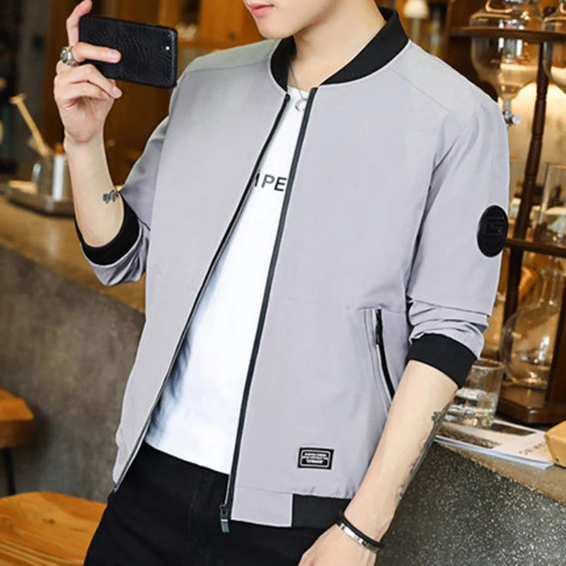 Мужская бейсбольная куртка Повседневная шикарная ультратонкая уличная 4xl