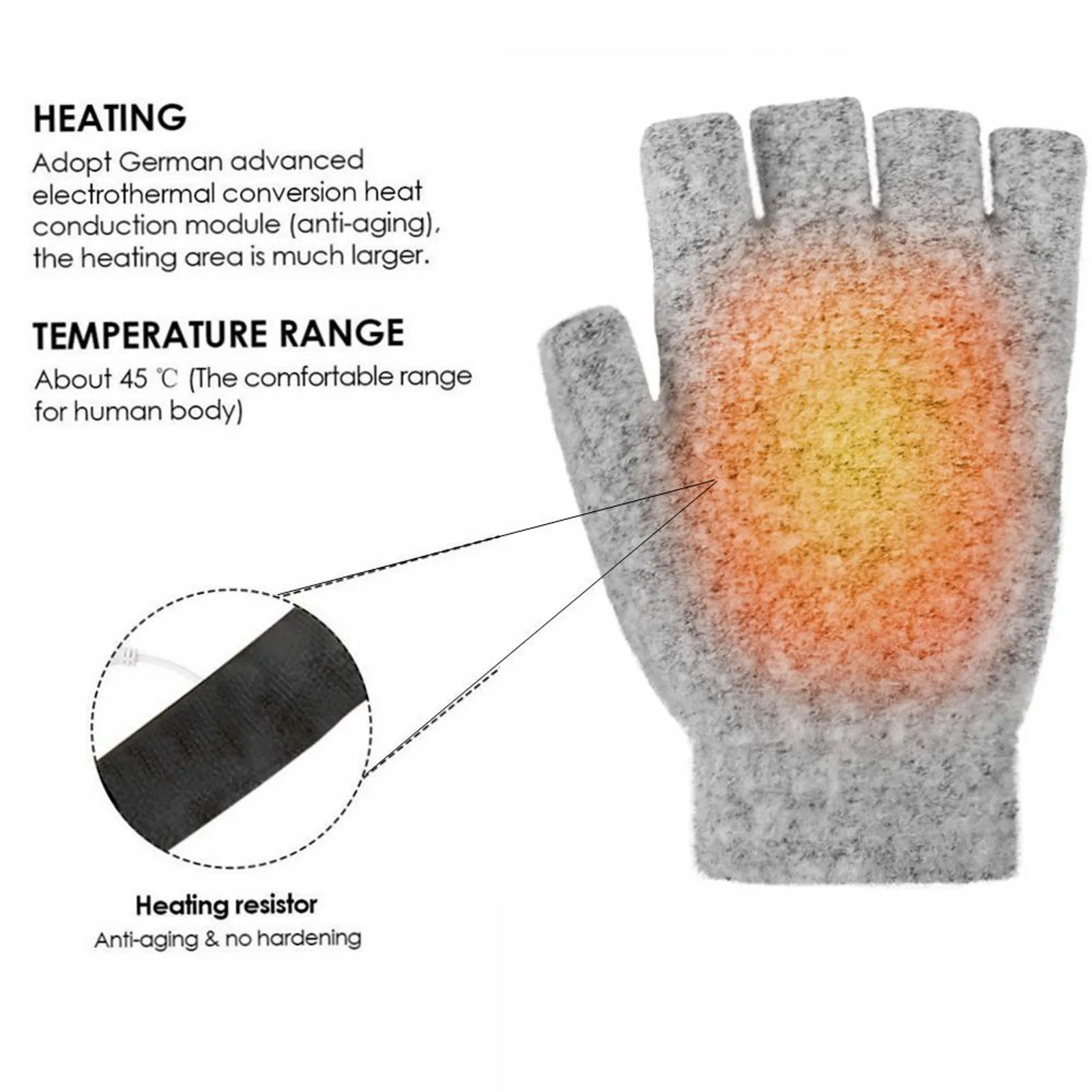 

Winter Knitted Convertible Fingerless Gloves Wool Mittens Warm Mitten Glove For Women And Men Gloves Winter