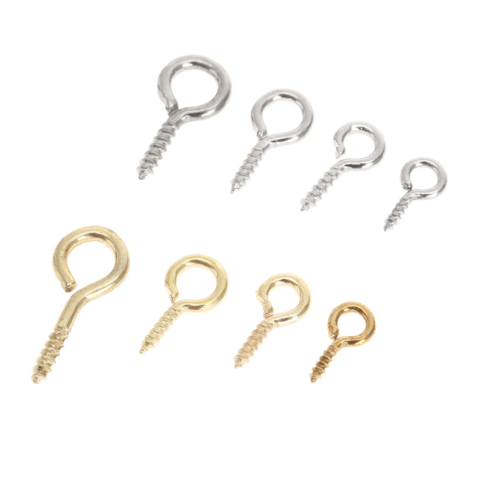 200 шт. маленькие металлические крючки для гвоздей золотистые/Серебристые