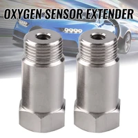 2 x car oxygen sensor straight 45mm 02 o2 oxygen sensor extension spacer extender m18x1 5 bung adapter cel fix