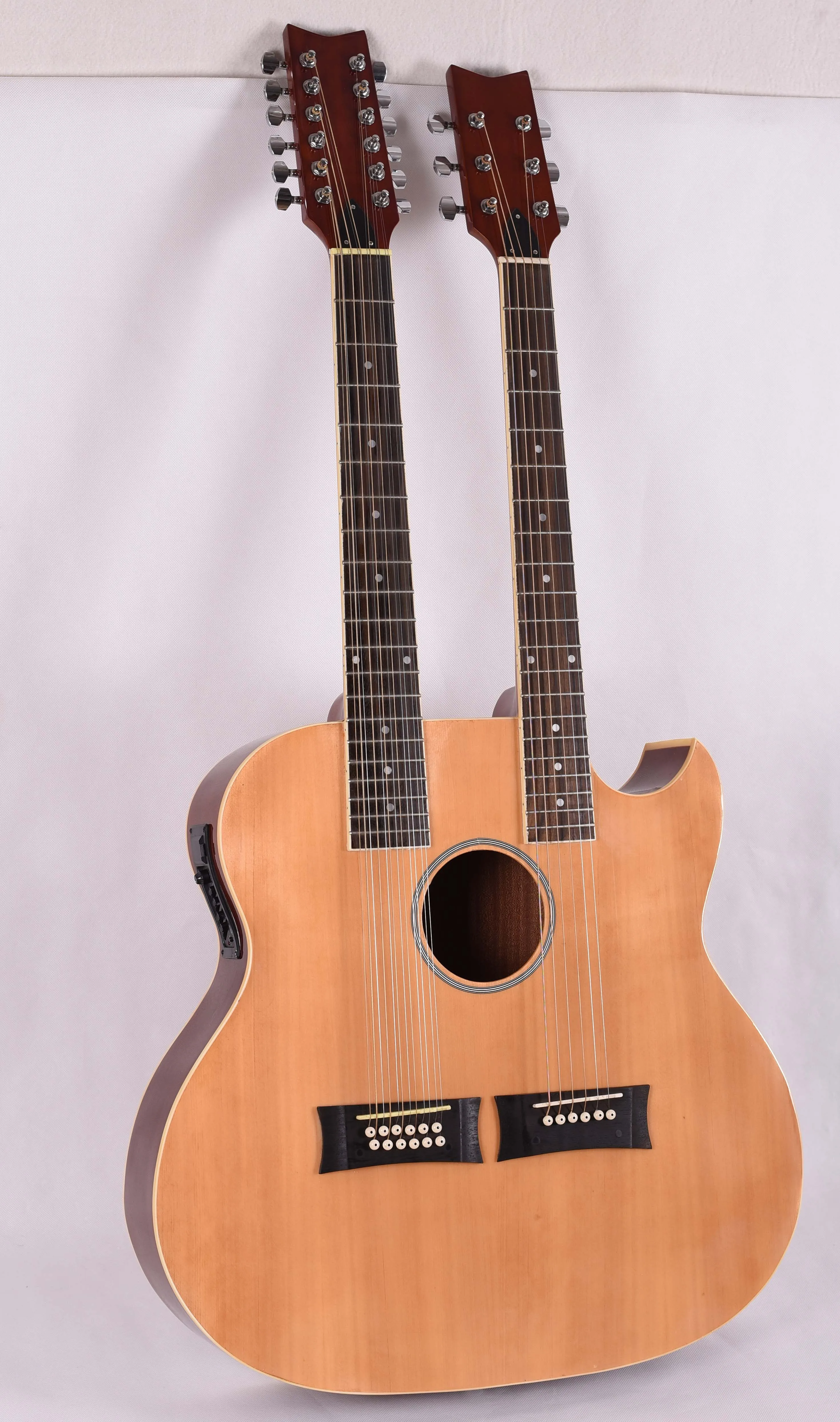 

Spruce top/ Sapele back side Double neck high quality guitar Feeling
