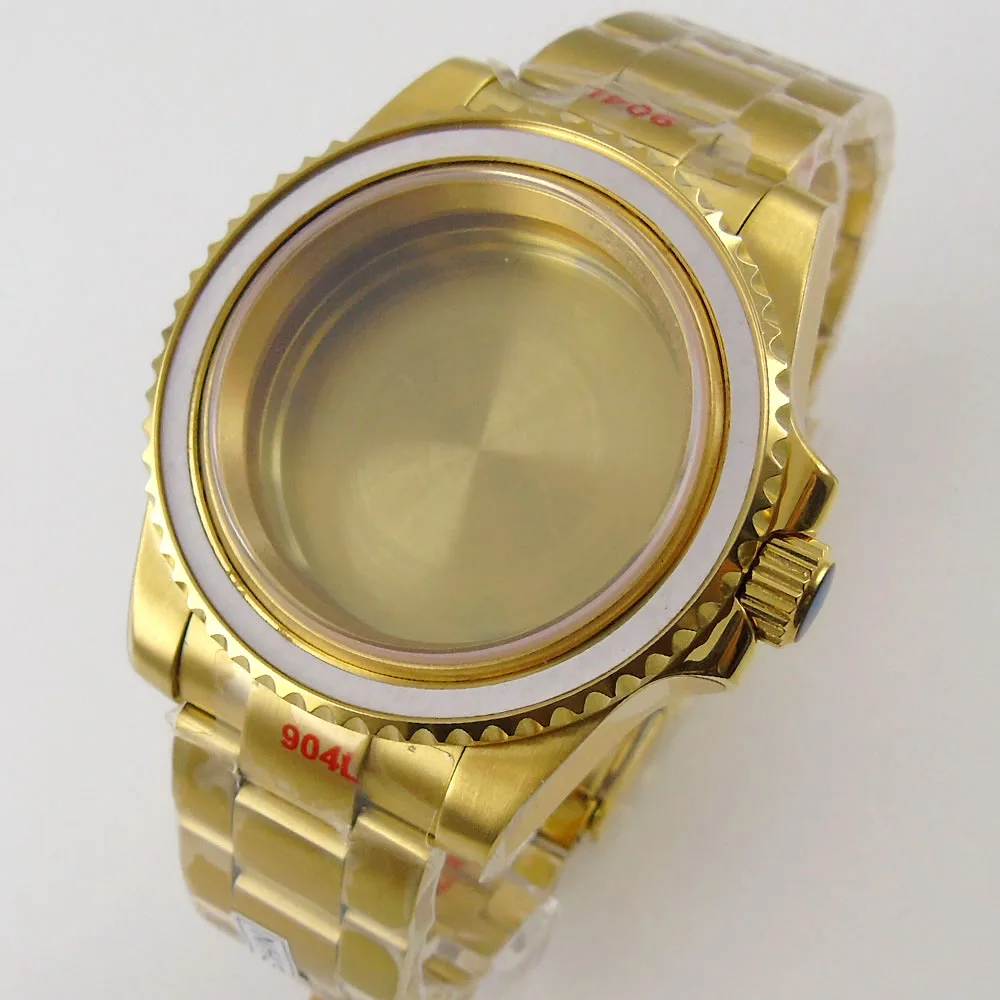 

Gold Coated Watch Case fit NH35A NH36A ETA 2824 2836 MIYOTA 8215 821A DG Mingzhu 2813 Oyster Band