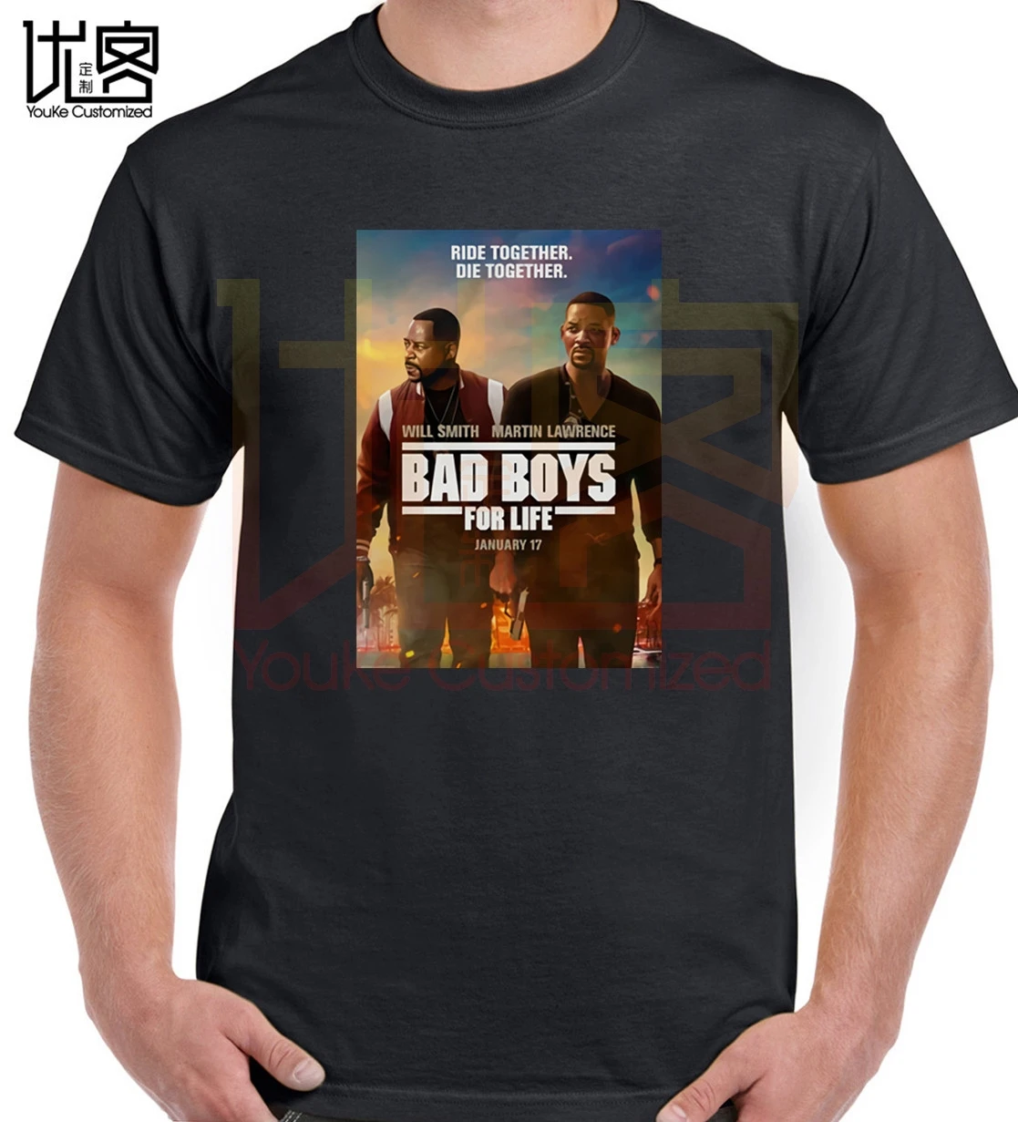 Новинка 2020 г. футболка с принтом из фильма bad boys for life футболки короткими рукавами