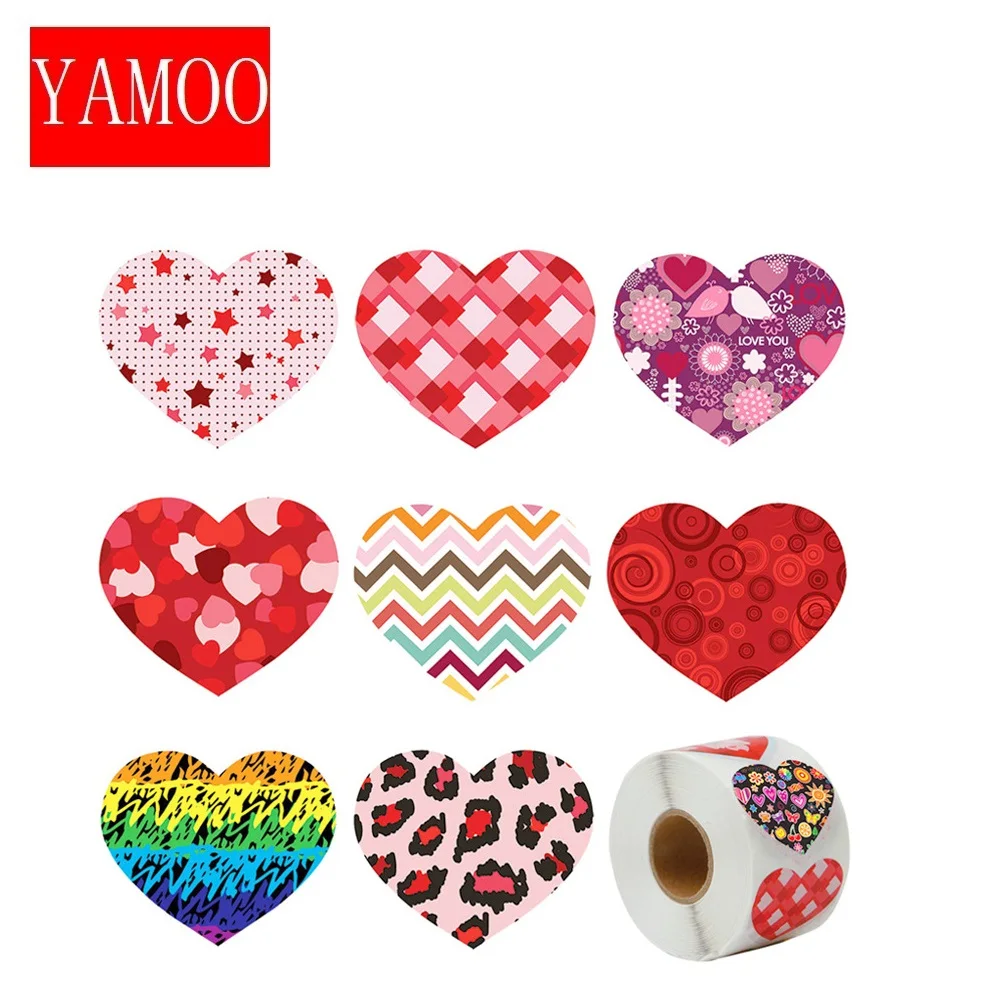 Взрывные модели оптовая продажа наклейки на День святого Валентина 1 дюйм