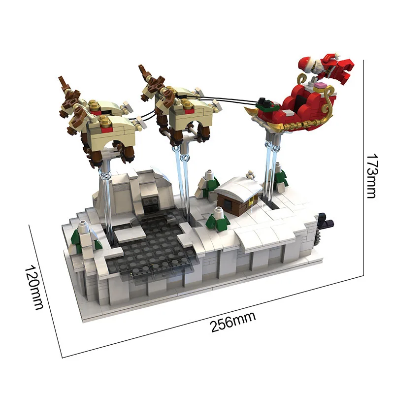 

In Stock 49007 759pcs Advent Calendar Series Flying Christmas Night Sleigh Elk Building Blocks Bricks Kids Toys Christmas gift