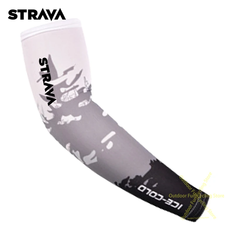 

Strava Thin Bike Arm Sleeves Outdoor Sport Stretch Breathable Bicycle Arm Sleeves Ice Fabric Uv Protection Cycling Arm Sleeves
