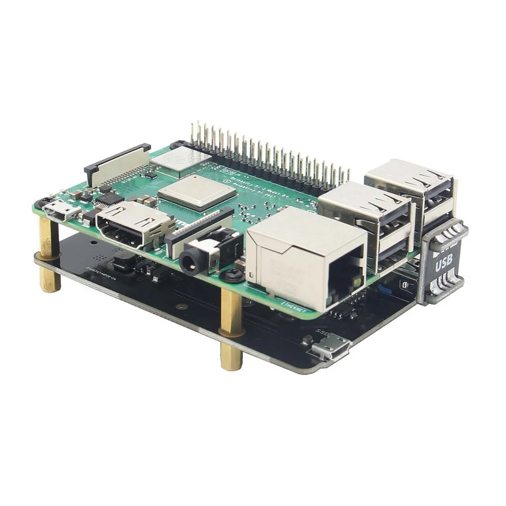 Raspberry Pi mSATA SSD плата расширения памяти X850 V3.1 щит для 3 Model B + (плюс)/3B/2B|Аксессуары