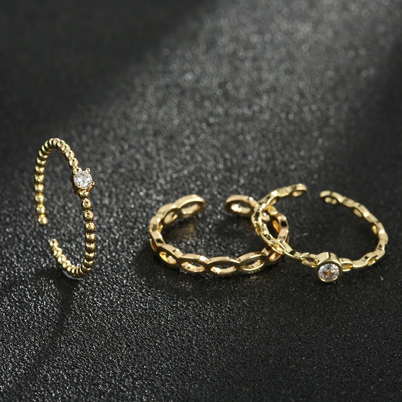 

UMODE Glossy Open Combination Cubic Zirconia Ring for Women Wedding Enaggement Jewelrys Anel Bijoux Femme Fashion Jewelry UR0630