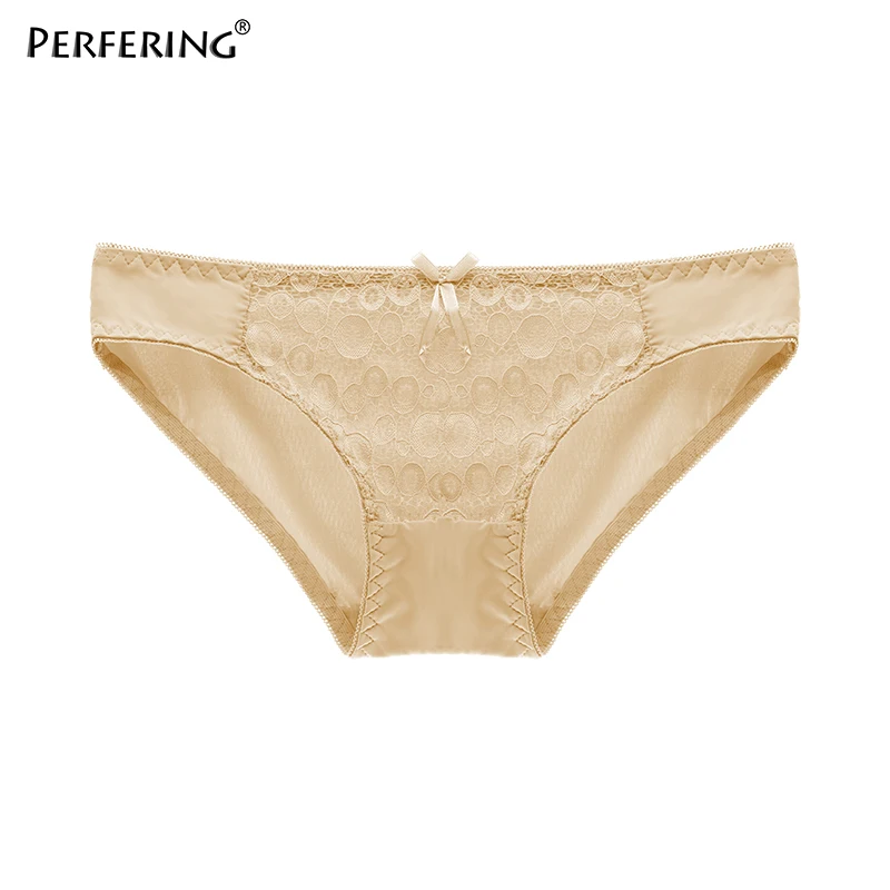 Perfering кружевные трусы, M L XL, женские трусики, женское сексуальное нижнее белье, женское нижнее белье, дамское нижнее белье, интимные новые трусики со средней посадкой - Цвет: BEIGE
