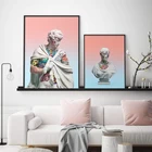 Вапорволн искусство Давид скульптура плакат и печать абстрактные граффити холст картина на стене картина для гостиной домашний декор