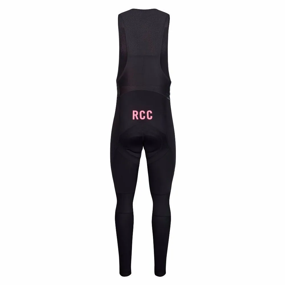 CYCLING BIB SHORTS RCC Pro Team Зимняя Теплая Флисовая велосипедная одежда для мужчин с длинным рукавом Джерси костюм для прогулок верховой езды на велосипеде MTB Одежда комбинезон комплект - Цвет: CYCLING BIB SHORTS