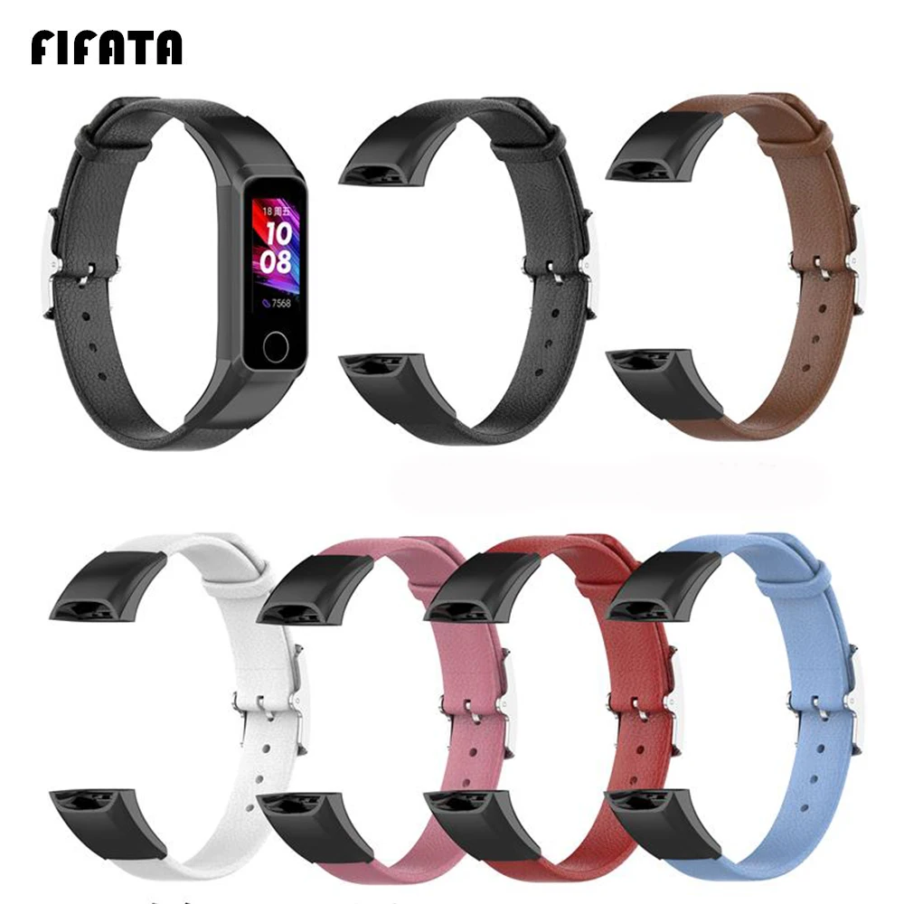 

FIFATA Genuine Leather Watch Strap For Huawei Band 4/Honor Band 5i Fitness Men Women Smart Sport Bracelet Replacement Wristband