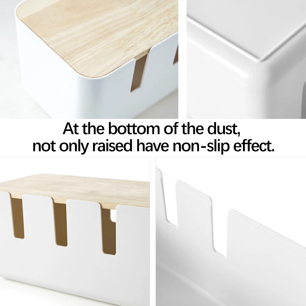 

Cable Storage Box Power Strip Wire Case Anti Dust Charger Socket Organizer Network Line Storage Bin Charger Wire Management