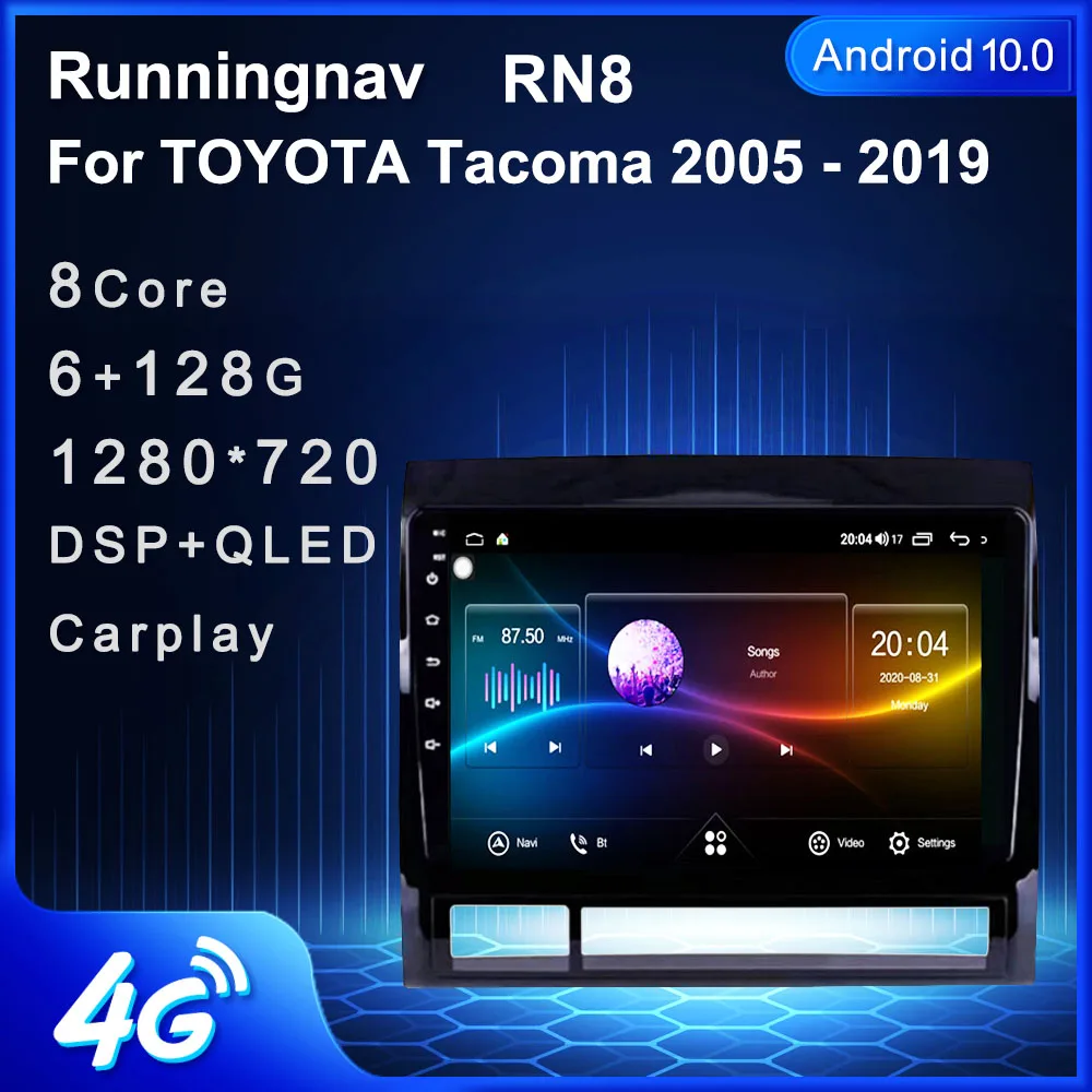 Runningnav для TOYOTA Tacoma 2005 2006 2007 2008 2009 автомобильное радио 2 Din Android мультимедийный
