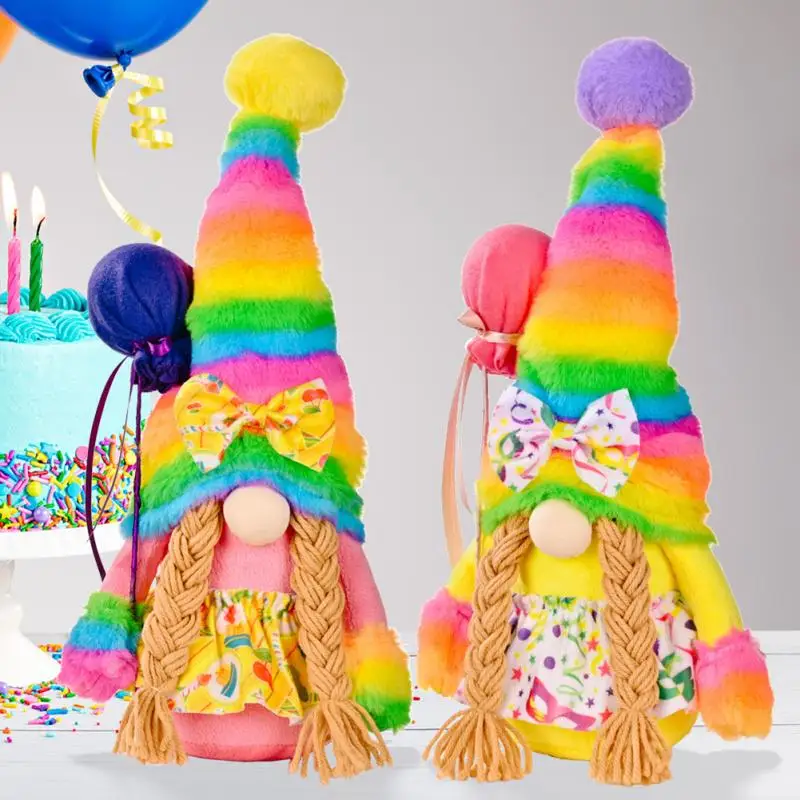 

Гном, Рождественская Кукла без лица, красочная Радужная кукла, подвеска на рождественскую елку, Декор, подвесная кукла-Рудольф, украшение дл...