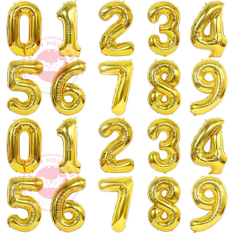 

Розово-красные фольгированные воздушные шары Globos 40 дюймов номер 0-9