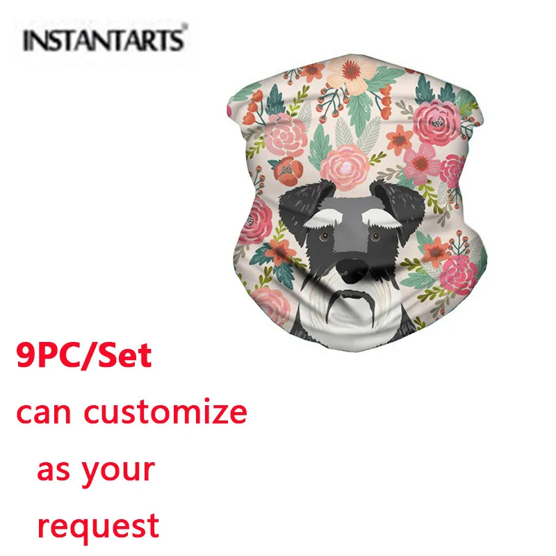 Забавная Цветочная повязка INSTANTARTS для йоркширов/Хаски/Шнауцер с принтом собаки