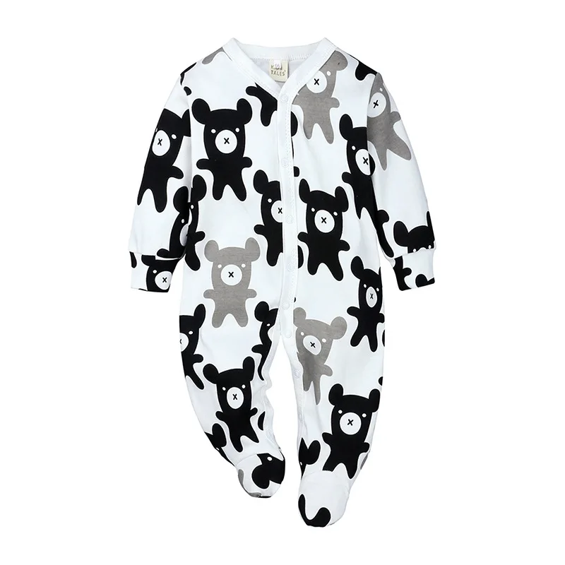 

Cartoon Baby Onesies Autumn Spring Cotton Romper Boy Girls 0-24 Months Kids Clothes Knitted Girl Long-sleeved Jumpsuit Outfits