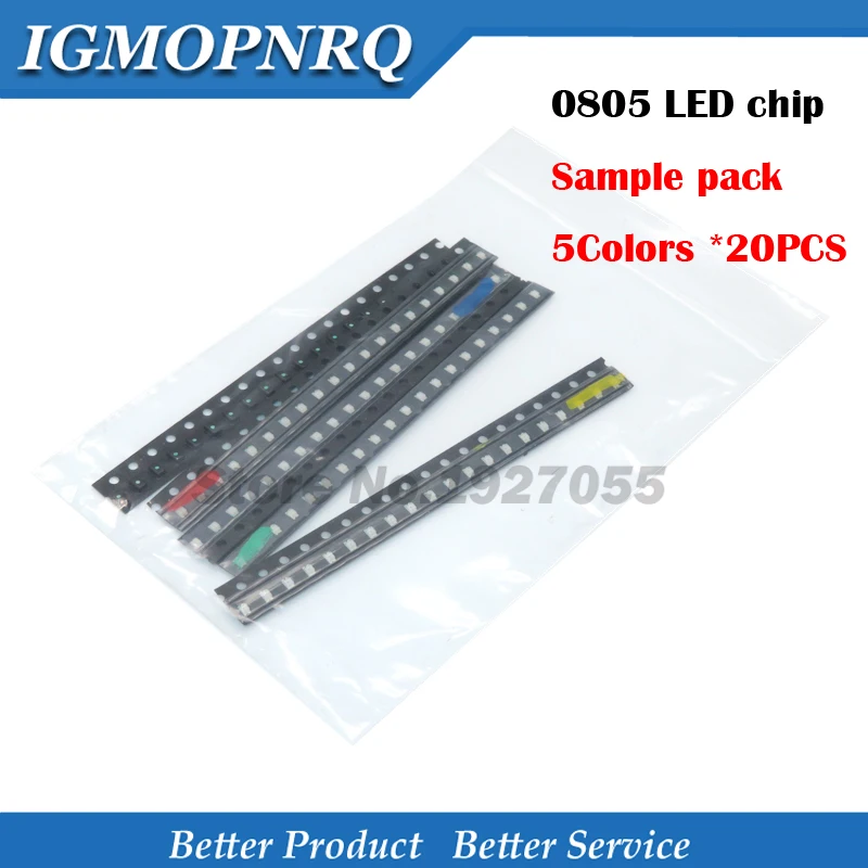 100 шт. = 5 цветов x 20 1210 1206 0805 0603 5050 светодиодный Диод в ассортименте SMD комплекте