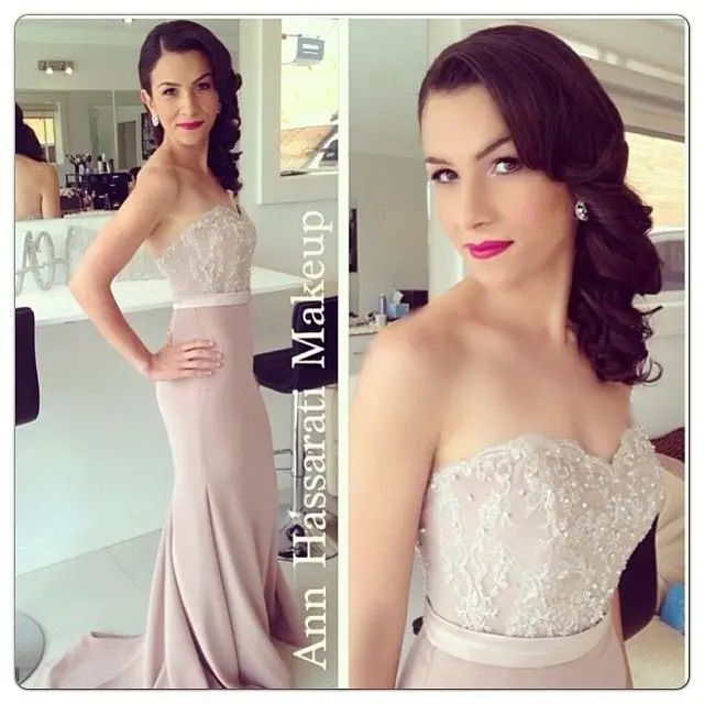 

Vestidos De Fiesta Hot Sale Fashion Elegant Top Sweetheart Sleeves Prom Appliqueds Mermaid 2019 new Gowns bridesmaid dresses
