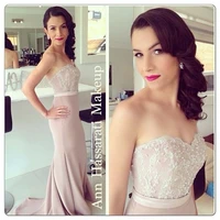 vestidos de fiesta hot sale fashion elegant top sweetheart sleeves prom appliqueds mermaid 2019 new gowns bridesmaid dresses