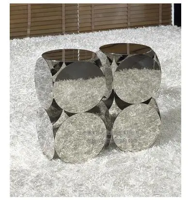 

Stainless steel corner table, simple European bedside table, living room, sofa, small round table, telephone number