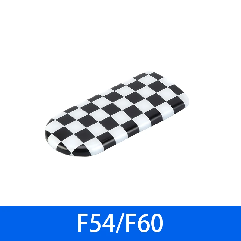 Car Glove box handle decoration Storage box cover sticker Car styling Accessories For MINI Clubman COOPER F54 F60 Countryman - Название цвета: Black white plaid