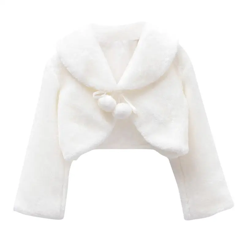 Осень зима плюшевый палантин пальто для девочек мягкое детское платье с цветами