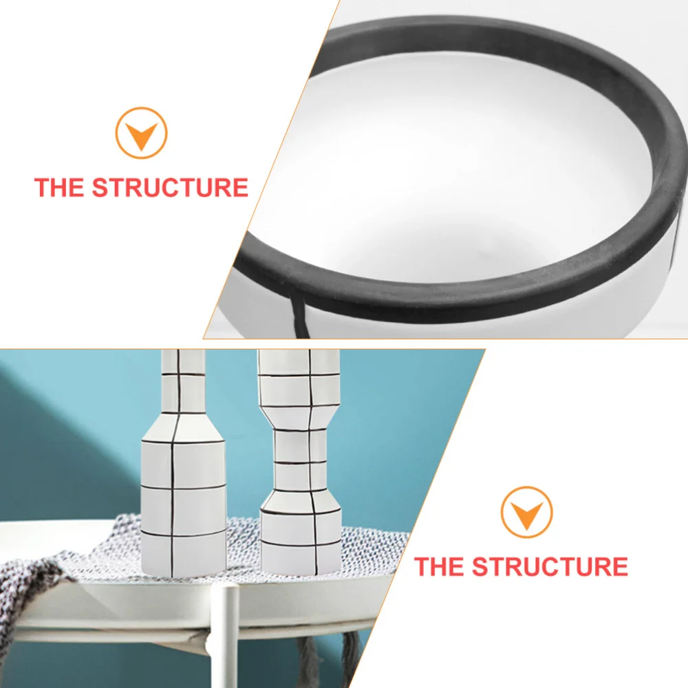 

1pc Decorative Vase Nordic Minimalist Vase White Dried Flower Vase (White)