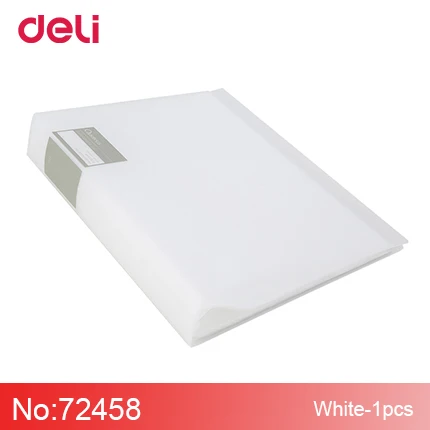 Deli 72458 серия, информационный буклет, А4, многослойные вставки, папки, папки, бумаги, канцелярские принадлежности, Студенческая офисная прозрачная сумка - Цвет: white