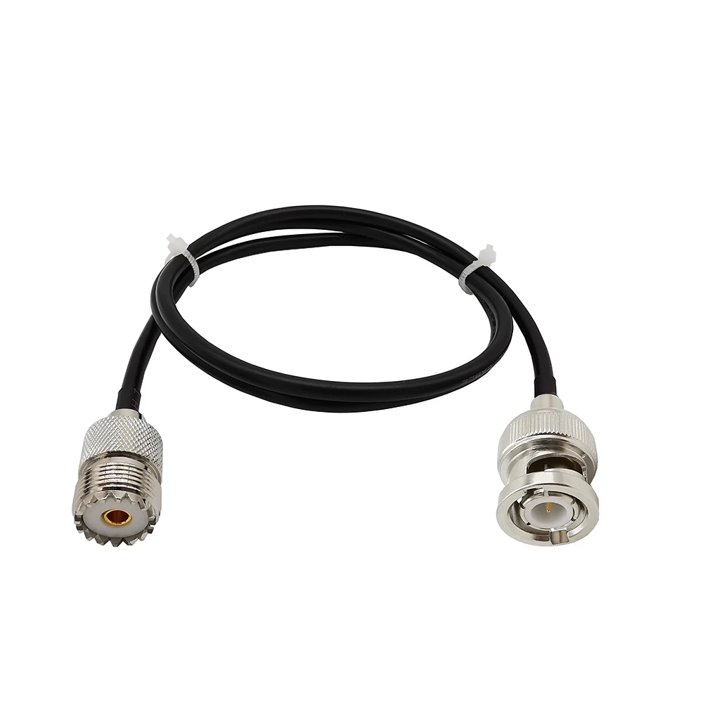 UHF SO-239 PL-259 Female Jack to BNC Male Plug LMR195 Extension Cable 50 Ohm Connector for Hamdheld Ham Radio Antenna Scanner |