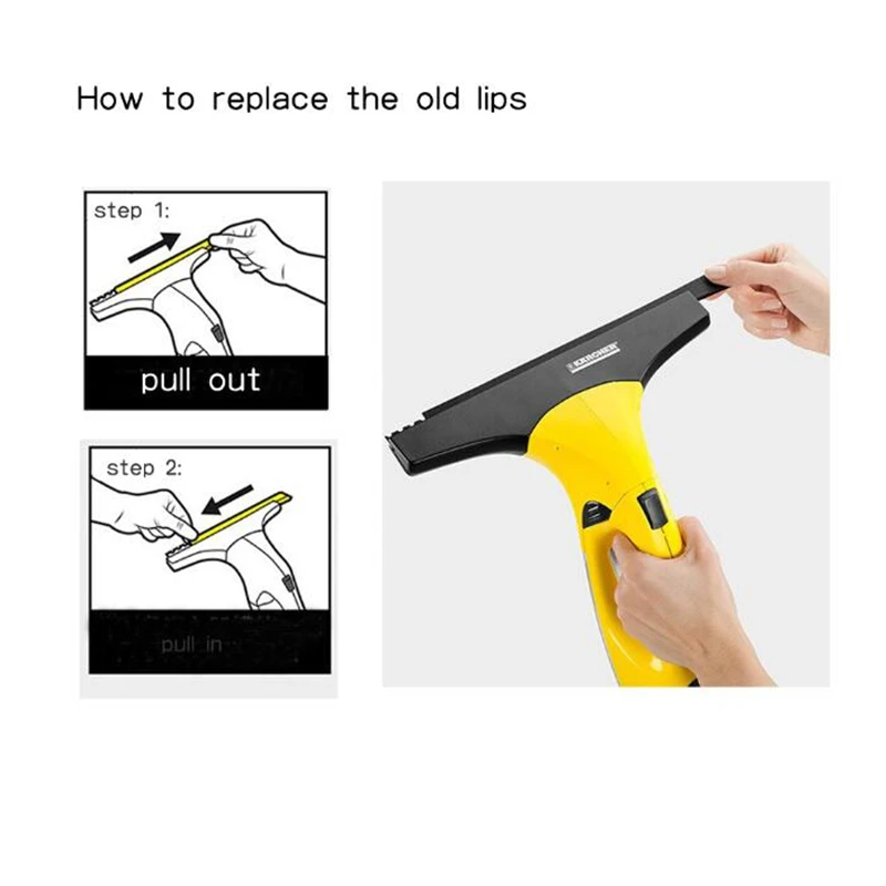 Скребок для пылесоса Karcher WV50 WV60 WV70 WV75 WV2 2 шт. Сменная головка вытягивания губ