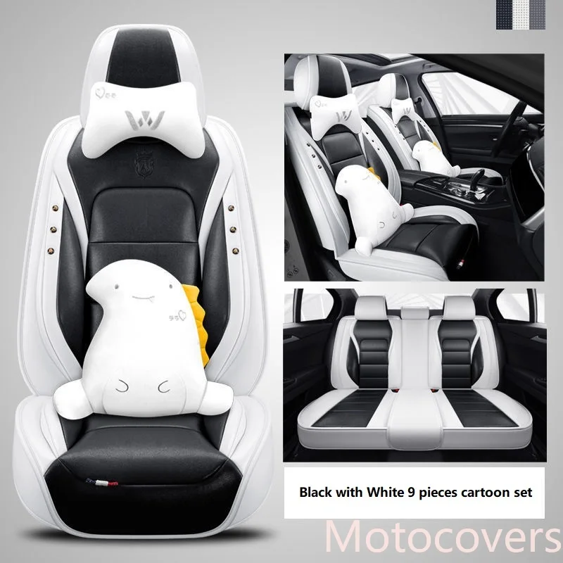 

Motocovers New Car Seat Covers For Sedan SUV Durable Leather Universal Five Seats Set Cushion Mats For 5 Seats Car Fashion 007