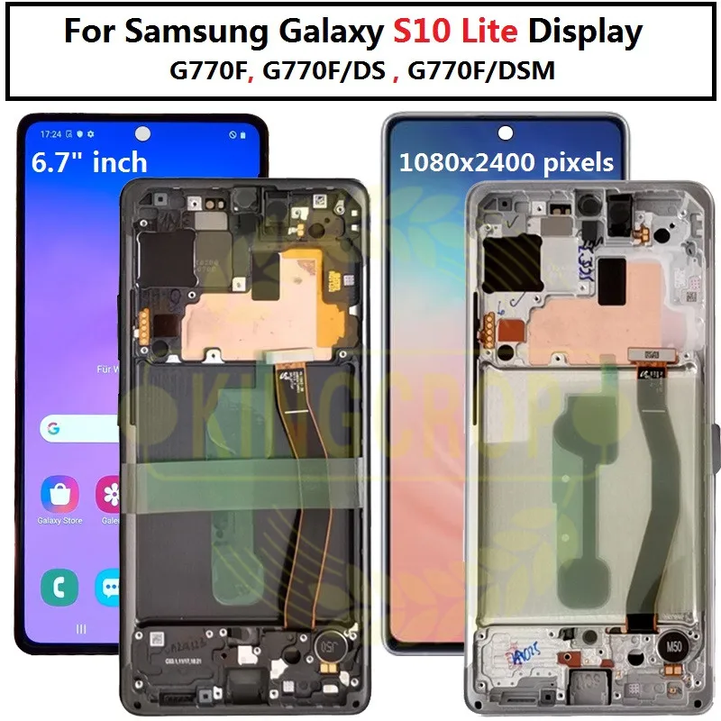 Новый оригинальный AMOLED S10 lite LCD для SAMSUNG Galaxy S10lite G770F G770F/DS G770F/DSM сенсорный экран