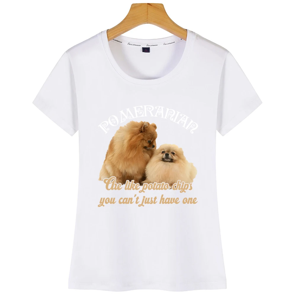 Топы Футболка Для женщин померанского шпица любовь собаки Kawaii надписями