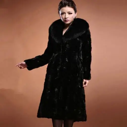 Норка 2020 зимняя женская куртка из искусственного меха пальто меховое Femme размера