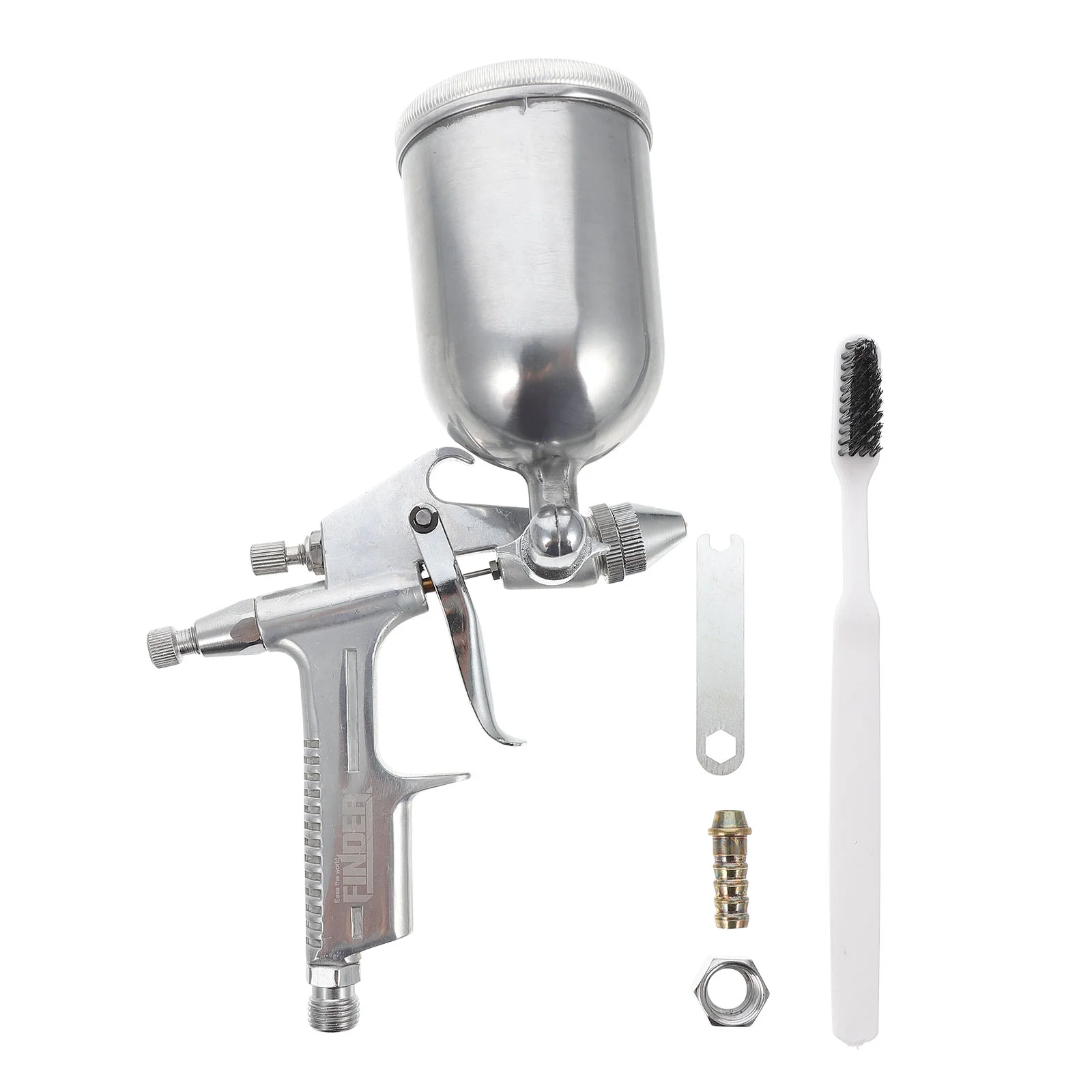 

1 комплект профессионального пневматического распылителя краски для мебели, инструменты для автоматического распыления (серебристый)