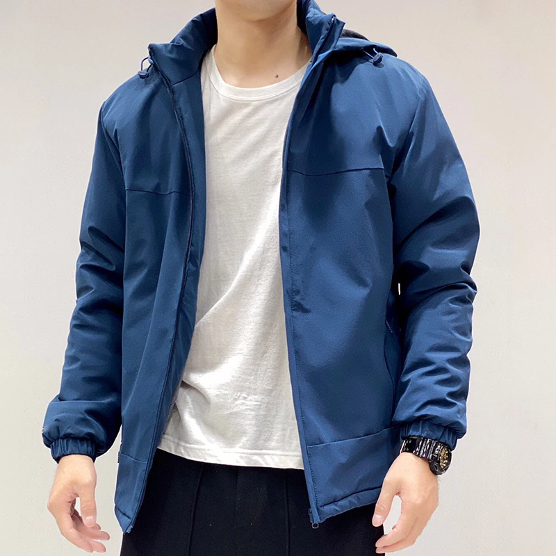 Мужская водонепроницаемая Флисовая теплая куртка с капюшоном походная ветровка