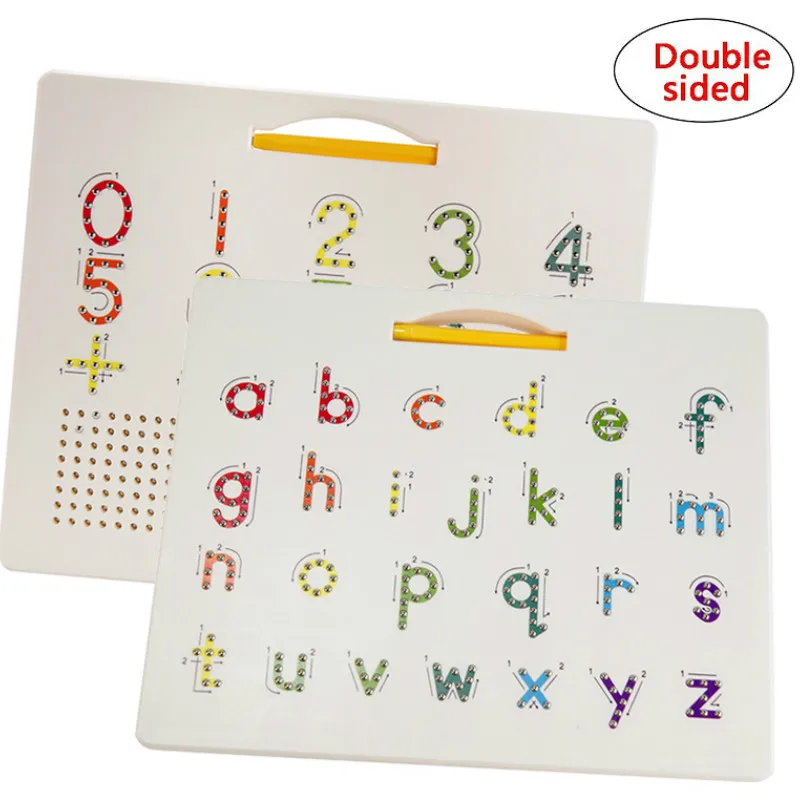 2 в 1 магнитная доска для рисования с игрушками буквы алфавита отслеживание